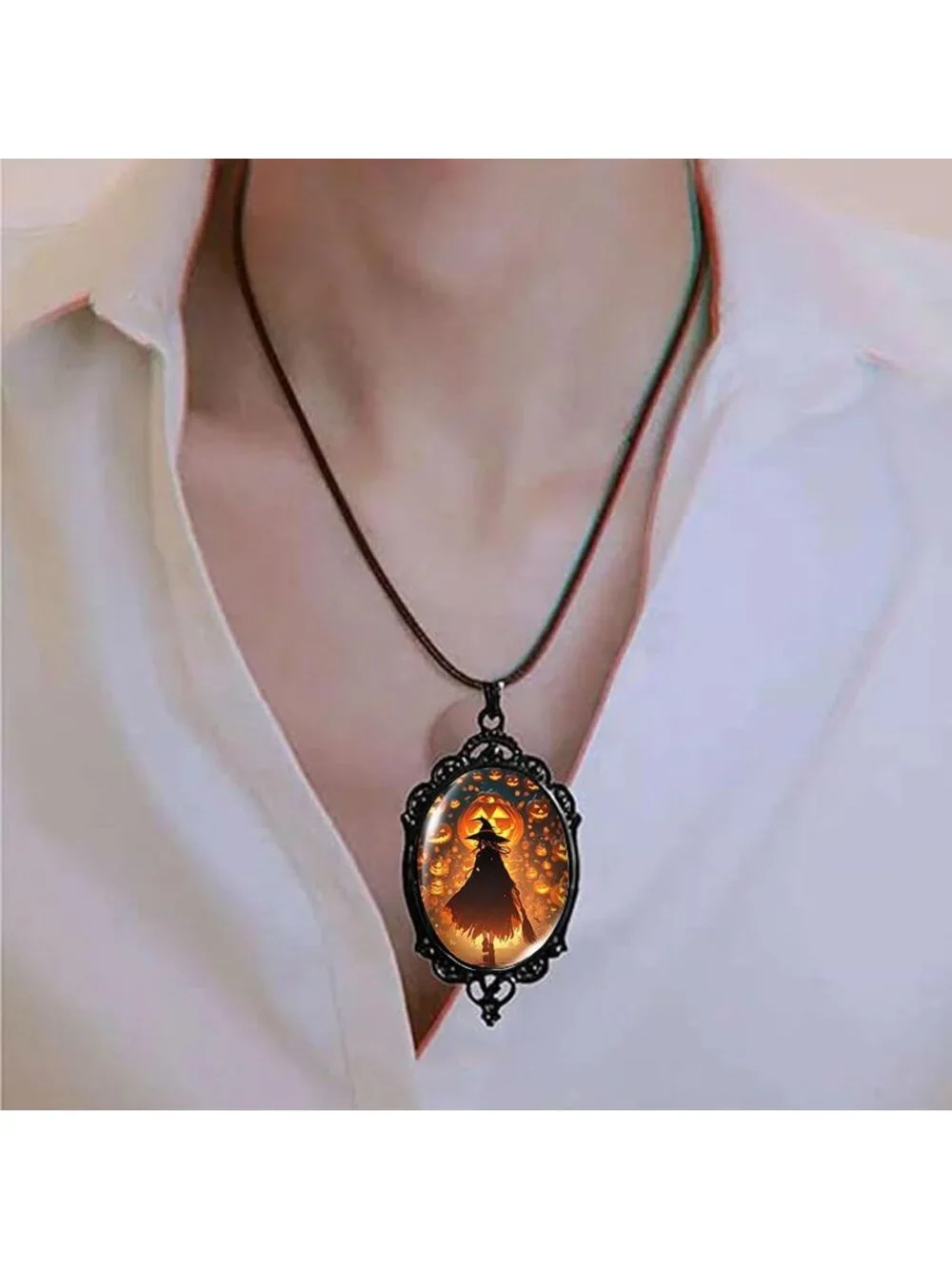Women’s Yellow Jewelry Set Blue Halloween Victorian Punk Gothic Necklace Earring